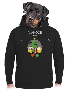 Vianoce volajú unisex mikina premium Dark Black