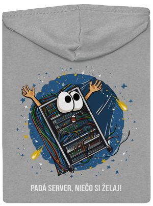 Padá server pánska mikina na zips Light Melange