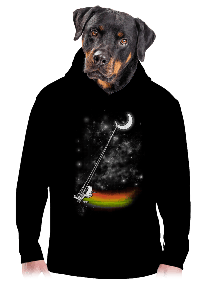 Unicorn Universe pánska mikina klokanka Black
