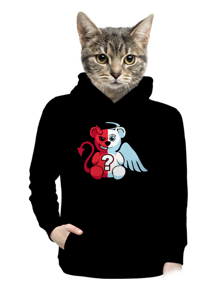 Anjel vs. diabol dámska mikina klokanka Black