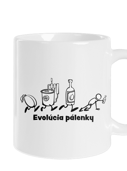 Evolúcia pálenky klasický hrnček White