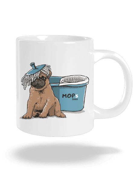 Mops veľký hrnček White