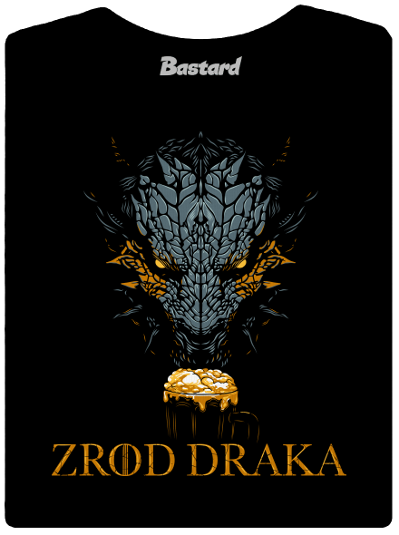 Zrod draka dámske tričko s lemom Black