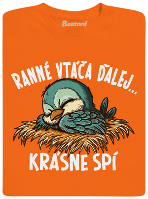 Ranné vtáča spí detské tričko Orange