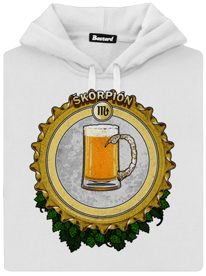 Pivný horoskop: Škorpión dámska mikina klokanka White