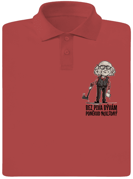 Neklidný bez piva pánska polokošeľa Burgundy