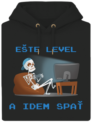 Ešte level unisex mikina premium Dark Black