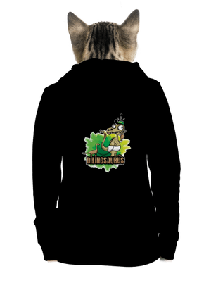 Dilinosaurus dámska mikina na zips Black