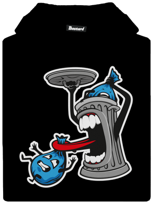 Odpadkový kôš detská mikina klokanka Black