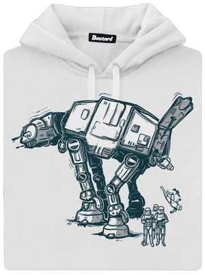 AT-AT dámska mikina klokanka White