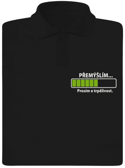 Premýšľam pánska polokošeľa Black