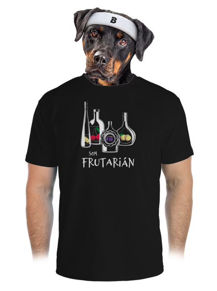 Frutarián pánske športové tričko Black