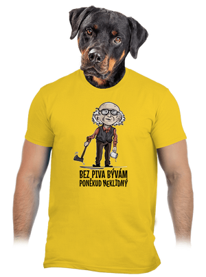 Neklidný bez piva pánske tričko Gold