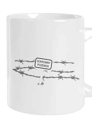 Súkromný pozemok veľký hrnček White