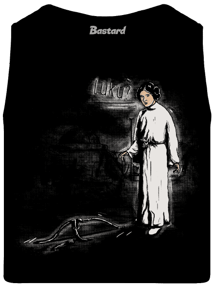 Luke a Leia pánske tielko Black