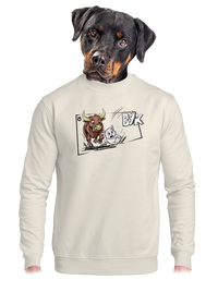 unisex mikina bez kapucne