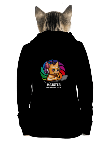 Majster virtuálneho sveta dámska mikina na zips Black