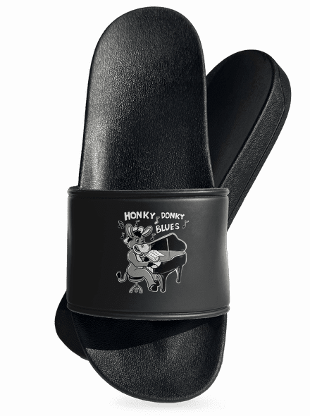 Honky donky blues šľapky Black