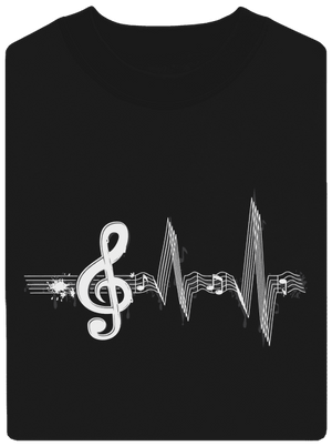 Žijem muzikou unisex mikina bez kapucne Black