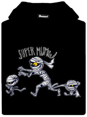 Super mumie detská mikina klokanka Black