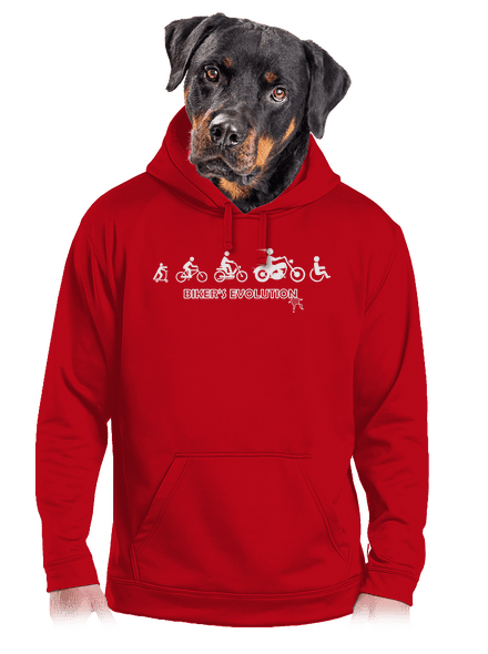 Biker’s Evolution pánska mikina klokanka Red