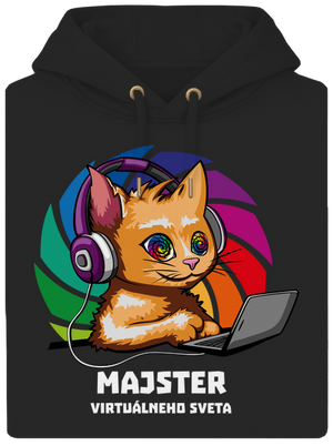Majster virtuálneho sveta unisex mikina premium Dark Black