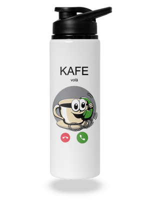 Kafe volá flaša na vodu White