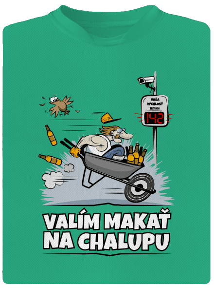Valím na chalupu pánske športové tričko Mint Mal