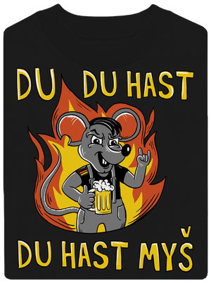 Du hast myš unisex mikina bez kapucne Black