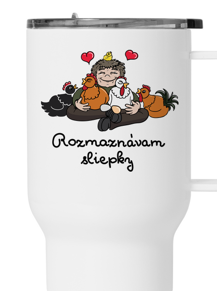 Rozmaznávam sliepky termohrnček White
