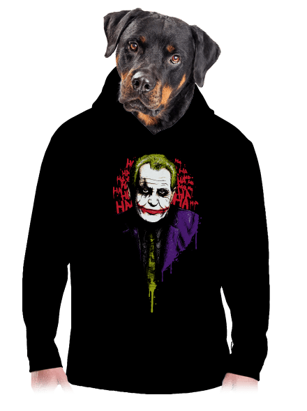 Zeman Joker pánska mikina klokanka Black