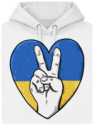 Ukrajina - Mier unisex mikina premium Snowwhite