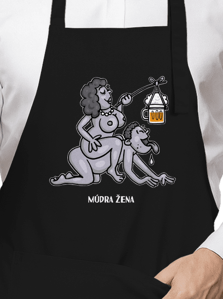 Múdra žena zástera Black