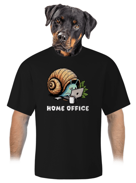 Slimákov home office unisex tričko oversized Black