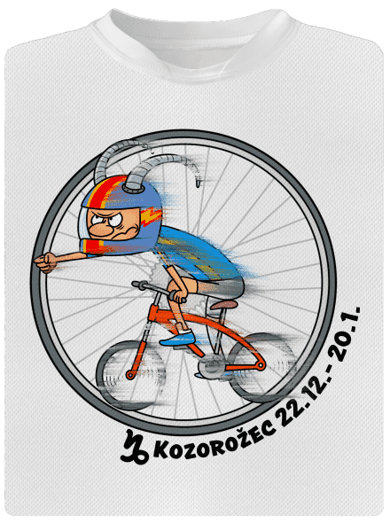Cyklistický horoskop: Kozorožec detské športové tričko White