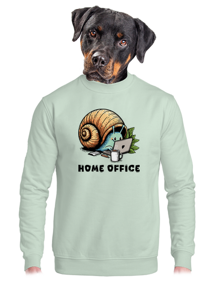 Slimákov home office unisex mikina bez kapucne Blush Mint