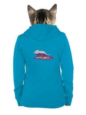 Odkryté tajomstvo dámska mikina na zips Blue Atol