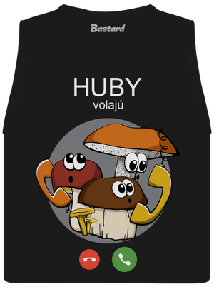 Huby volajú dámske tielko voľné Black