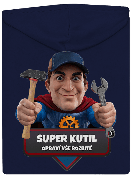 Super otec pánska mikina na zips Navy