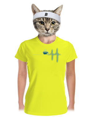 Coffee help dámske športové tričko Neon Yellow