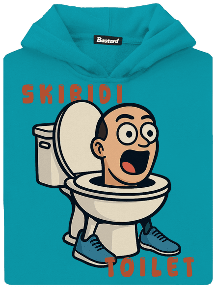 Skibidi Toilet detská mikina klokanka Hawaiian Blue