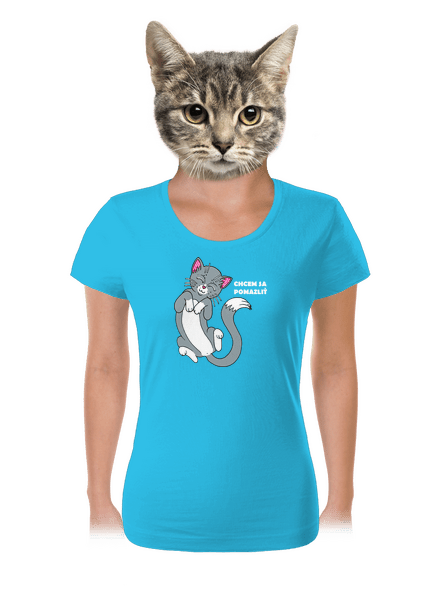 Chcem sa pomazliť dámske tričko Blue Atol