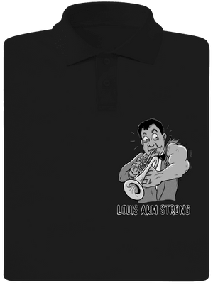 Louis Armstrong pánska polokošeľa Black