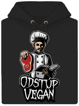 Odstup vegane unisex mikina premium Dark Black