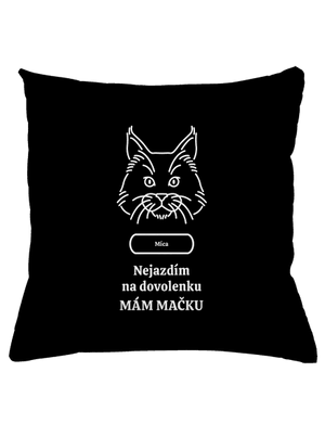 Nemôžem, mám mačku vankúš Black