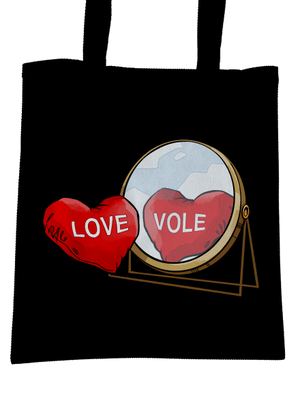 Love vole taška Black