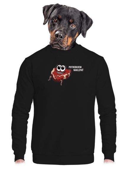 Chceš naklepať? unisex mikina bez kapucne Black