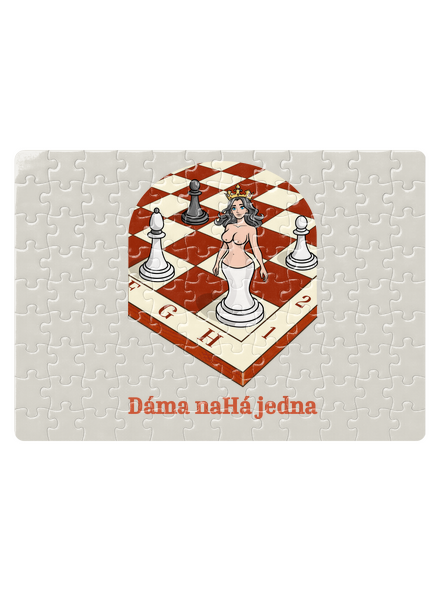 Dáma nahá jedna puzzle White
