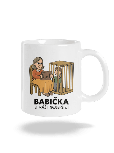 Babička stráži najlepšie klasický hrnček White