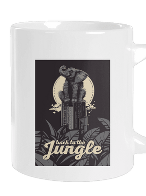 Back to the jungle veľký hrnček White